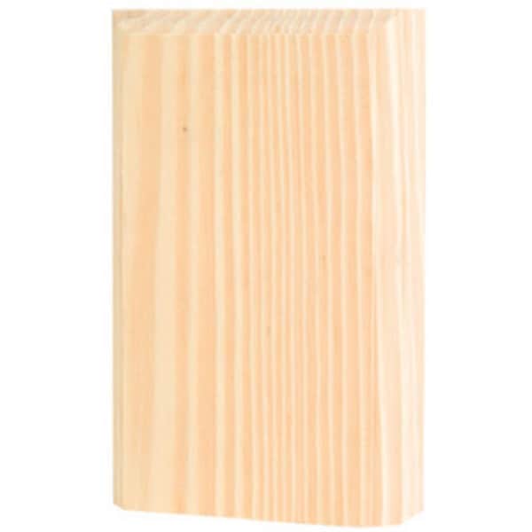 Waddell Mfg Co BTB-35-OAK 6 x 3.8 in. Oak Base Trim Block Corner Moulding 150367 - main